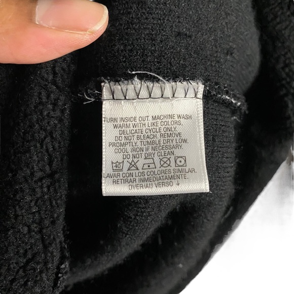 Liz Claiborne Women's Black Longline Fleece Hoodie - Picture 7 of 8